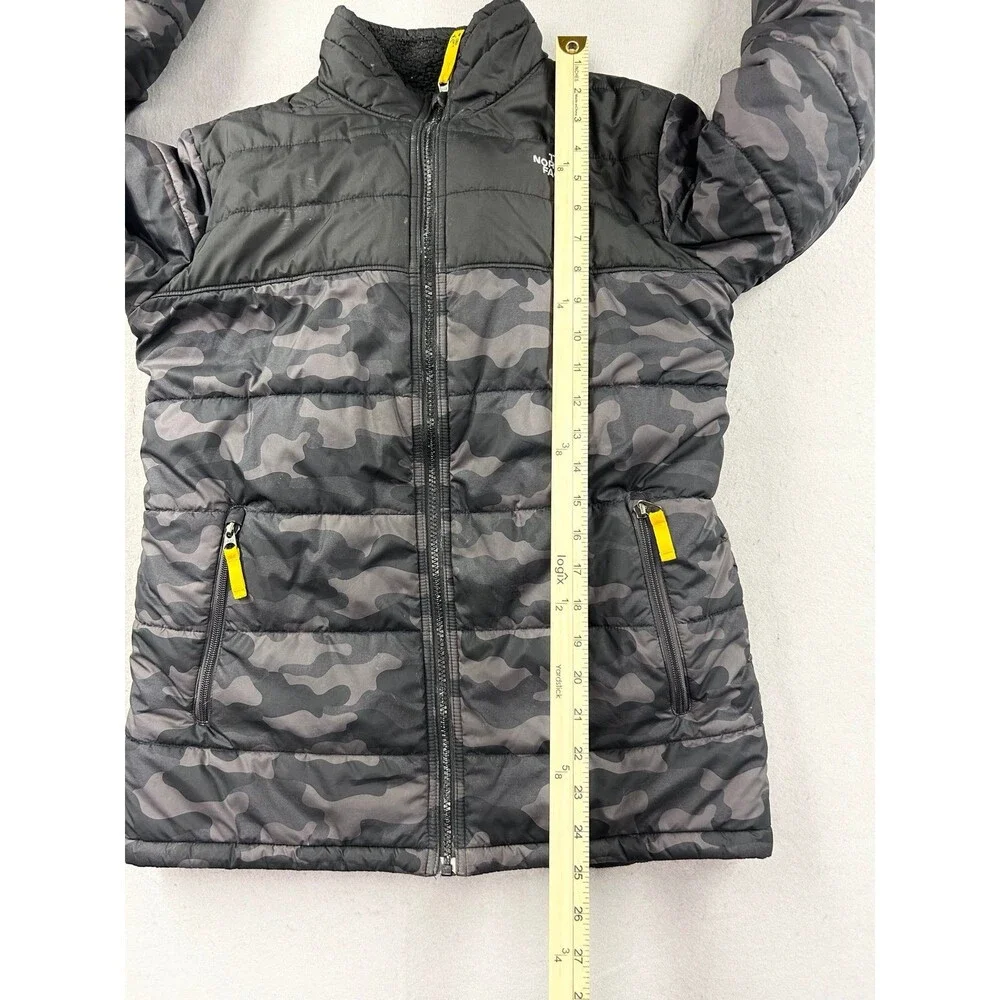 Boys The Nortn Face Garçons Camo Full Zip 3 in 1 Puffer Jacket XL